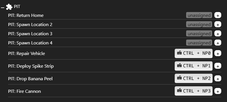 In-game keybind menu